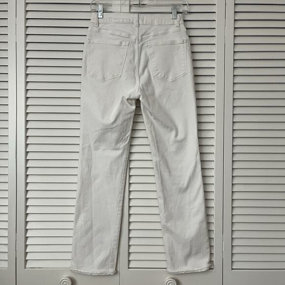 DL1961 Denim Mara Straight Mid Rise Instasculpt Ankle in white Milk, size 27 - Picture 10 of 15